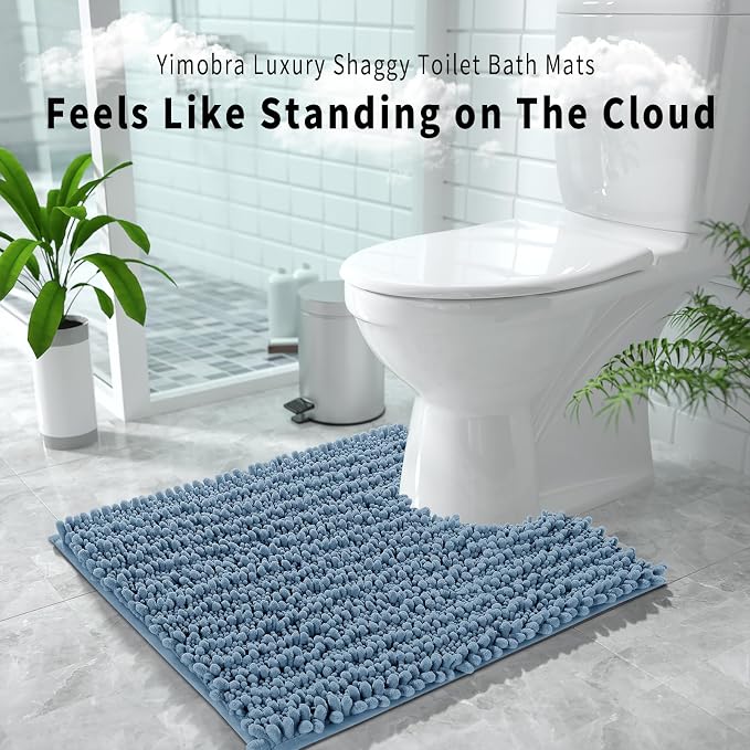 Yimobra Toilet Rug U Shaped Washable 24x20 Inch - Image 6