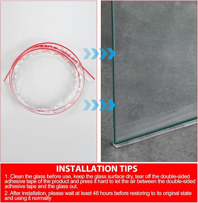 2 Pcs Long Clear Vinyl L-Type Seal Strip - Image 5