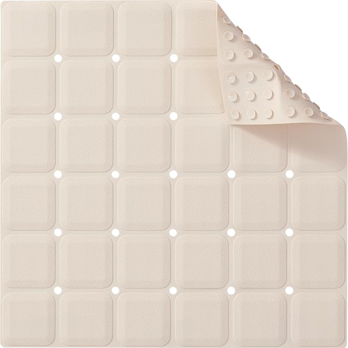 Anti Slip Shower Mat for Tub & Shower Stall, Fast-Draining, Machine Washable by Webos
