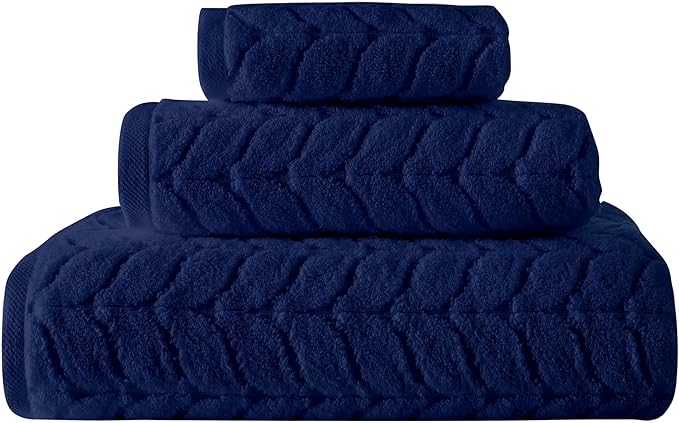 BAGNO MILANO Turkish Bath Towels, Soft Plush Jacquard Luxury Bath Towels - Image 4