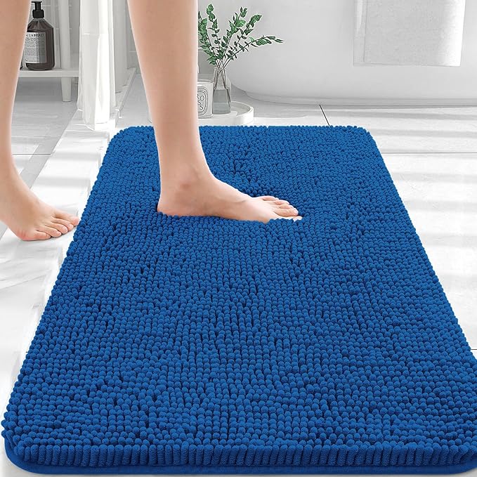 OLANLY Bathroom Rugs 36x24, Extra Soft Absorbent Chenille Bath Rugs, Rubber by OLANLY