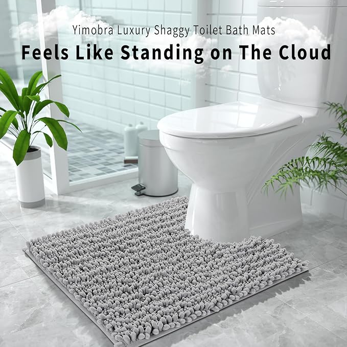 Yimobra Toilet Rug U Shaped Washable 24x20 Inch - Image 6