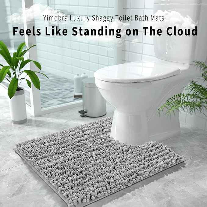 Yimobra Toilet Rug U Shaped Washable 24x24 Inch - Image 6