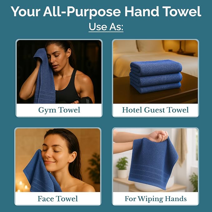 Casa Platino Hand Towels Pack of 6 - Image 4