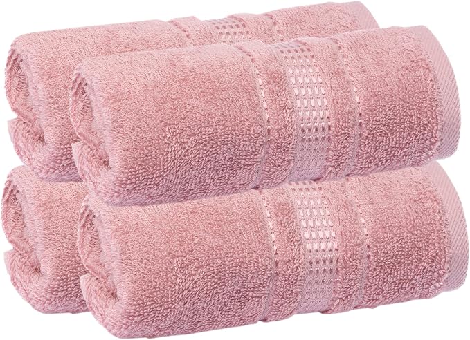 Melissa Linen, Fingertip Towels 4 Pack, 100% Turkish Cotton, Small Hand Towels by MelissaLinen