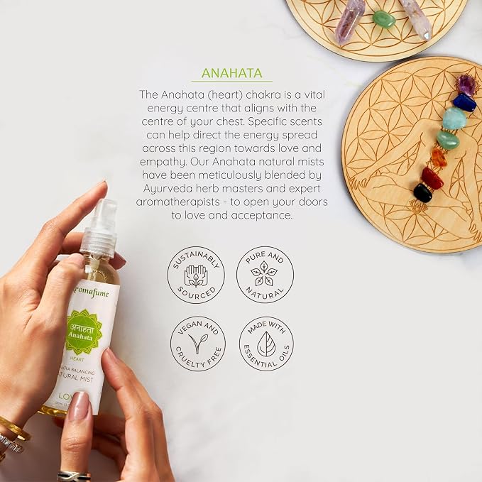 Aromafume Heart Chakra Natural Mist 100ml/3.3 fl oz | Anahata | Aromatherapy - Image 2