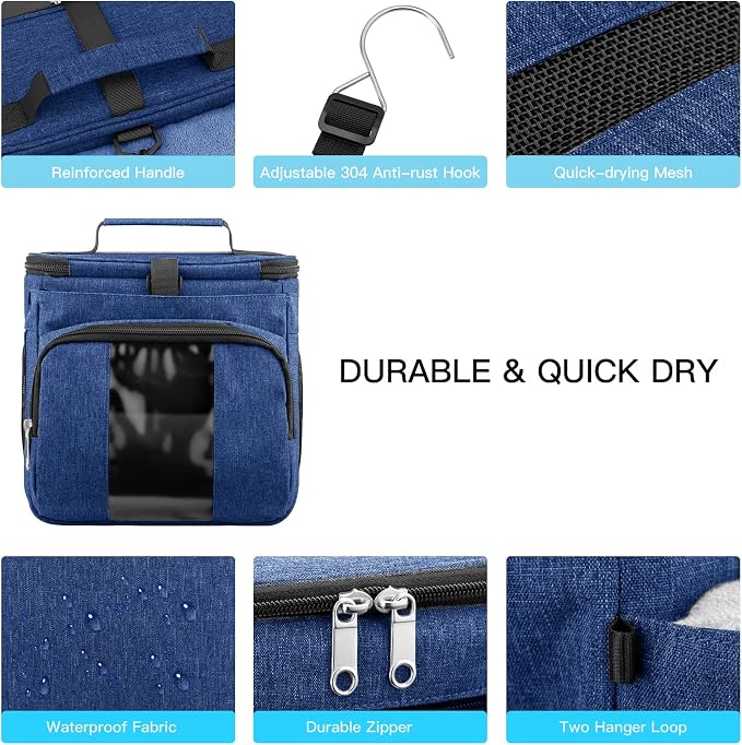 Bukere Portable Shower Caddy College Dorm Room Essential, Shower Caddy Tote Bag - Image 4