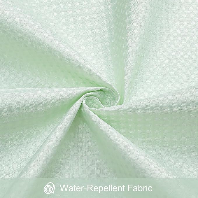 3 in 1 Long Mint Green Shower Curtain Set-72 W x 78 H, Modern Waffle and PEVA - Image 7