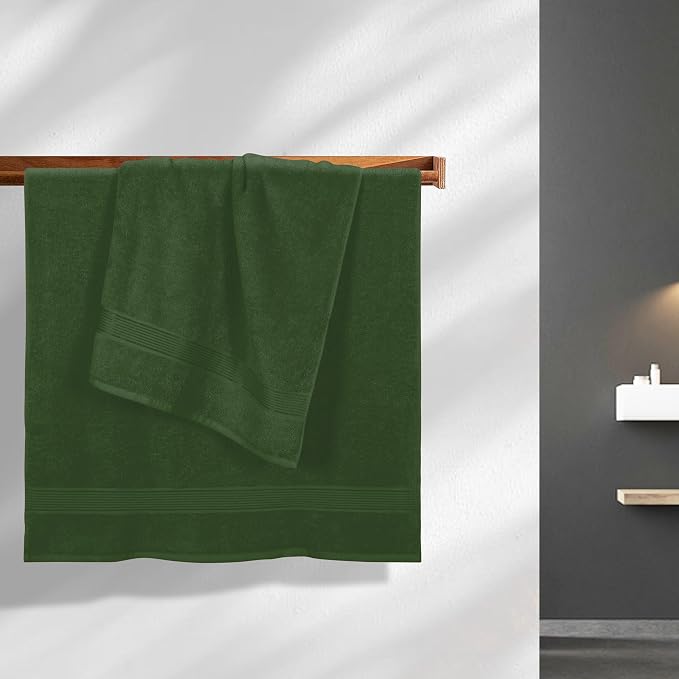 Belizzi Home Cotton 2 Pack Oversized Bath Towel Set 28x55 inches, Large Bath - Image 2