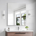 BONEWEI Silver Bathroom Mirror, 30x36 inch Wall Mirror by BONEWEI