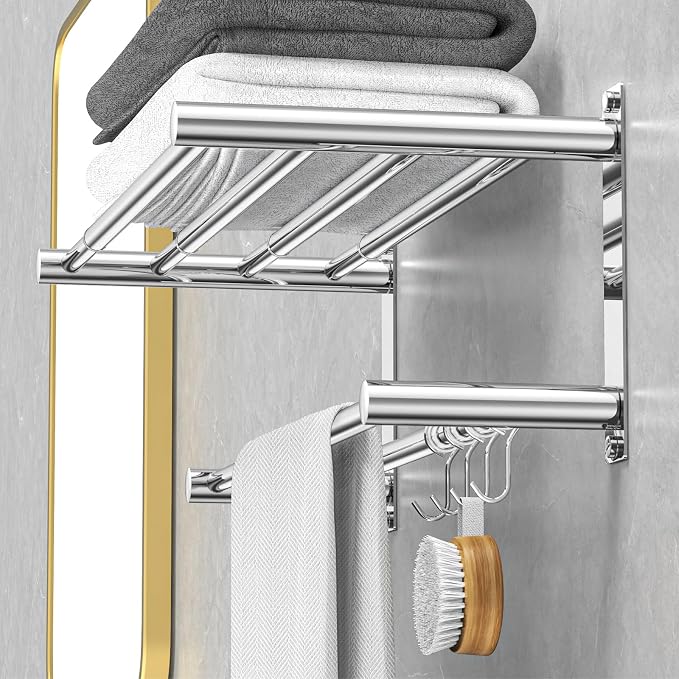 Adjustable Towel Bar for Bathroom Wall Mount17-30.7inch Adhesive Shower Towel - Image 7