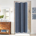 MitoVilla Navy Blue 36 x 72 Boho Small Stall Shower Curtain, Narrow Polyester by MitoVilla