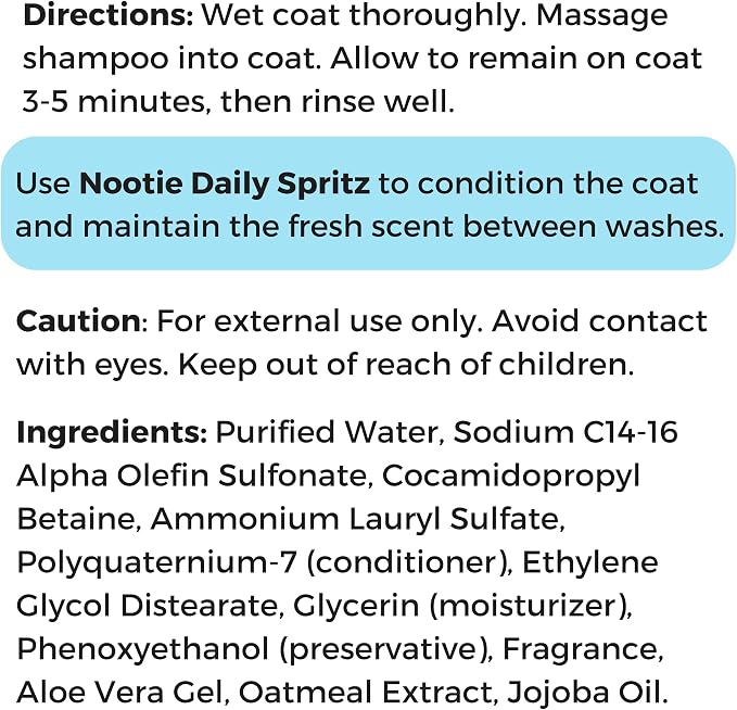 Nootie - Pet Shampoo for Sensitive Skin - Revitalizes Dry Skin & Coat - Natural - Image 6
