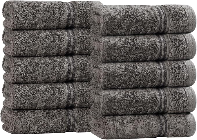 Superior Egyptian Cotton Face Towel/Washcloth Set, Small Towels - Image 2