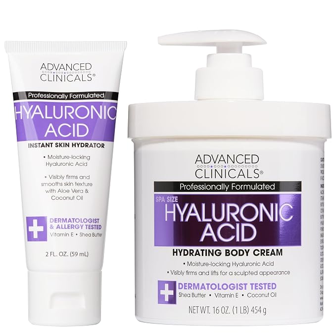 Advanced Clinicals Hyaluronic Acid Moisturizer Body Cream | Hydrating Cream & by AdvancedClinicals
