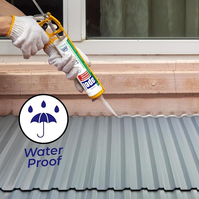 apel All Purpose Clear Silicone Sealant Waterproof, 100% Silicone Caulk - Image 5