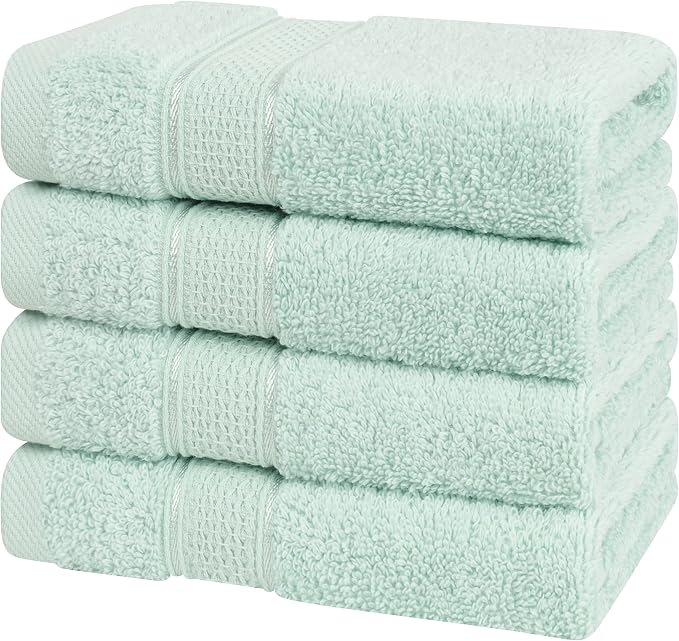 American Soft Linen Salem Washcloth Sets, 4 Piece Luxury 600 GSM 100% Cotton - Image 5