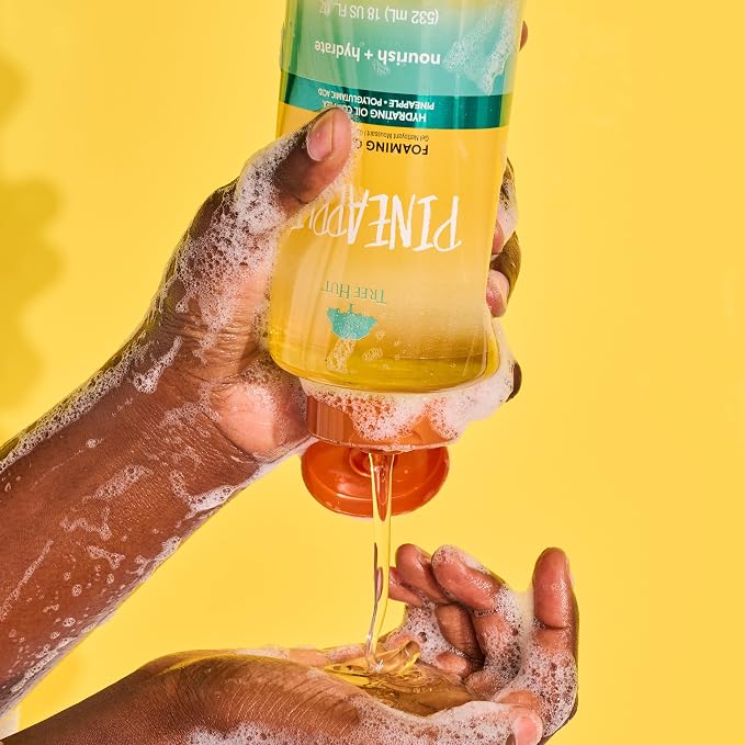 Tree Hut Pineapple Foaming Gel Wash, Hydrating & Moisturizing Body Wash - Image 7