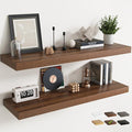 48 Inch Long Floating Shelves for Wall Set of 2, Easy Install Engineered Wood by Marsmiles