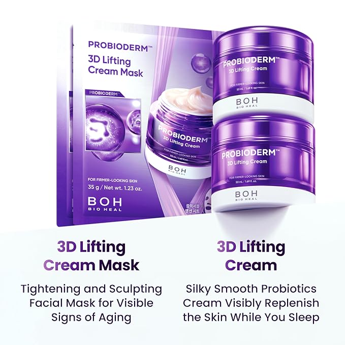 BIOHEAL BOH PROBIODERM™ 3D Lifting Cream Double Set + Cream Masks | Korean - Image 4