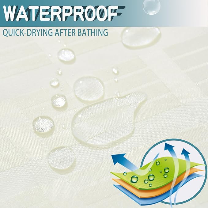 Conbo Mio Extra Wide No Hook Shower Curtain - Image 7