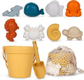 MarcZero 11Pcs Silicone Beach Toys, Modern Baby Beach Toys, Travel Friendly by EnjoyMakeSushiEasyAndFun
