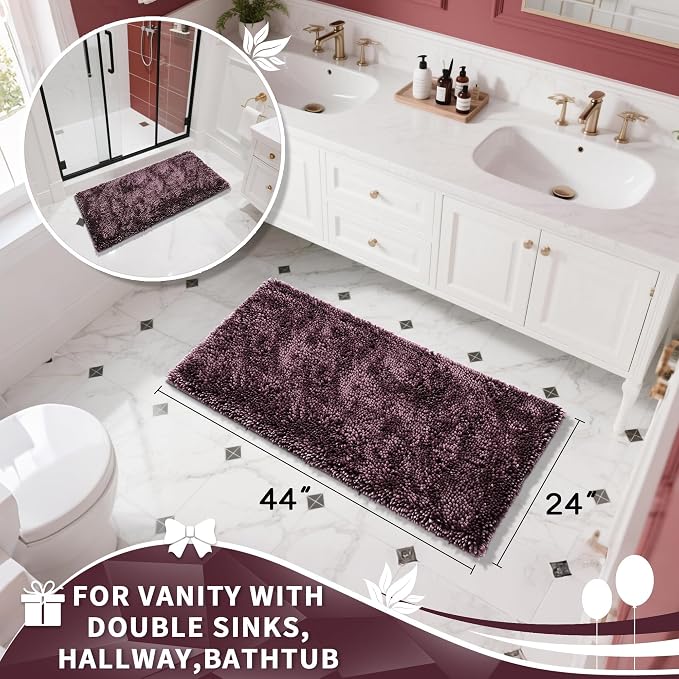 Yimobra Long Bathroom Rug Non Slip 44x24 Inch, Extra Thick Soft Absorbent - Image 4