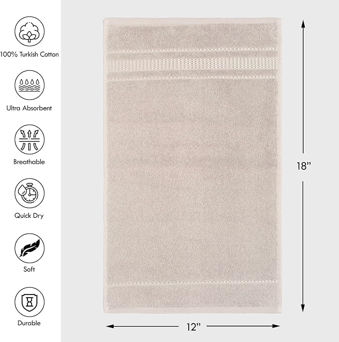Melissa Linen, Fingertip Towels 4 Pack, 100% Turkish Cotton, Small Hand Towels - Image 4