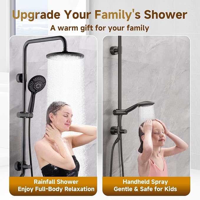 BRIGHT SHOWERS Shower System, 9 Inch Rain Shower Head - Image 3