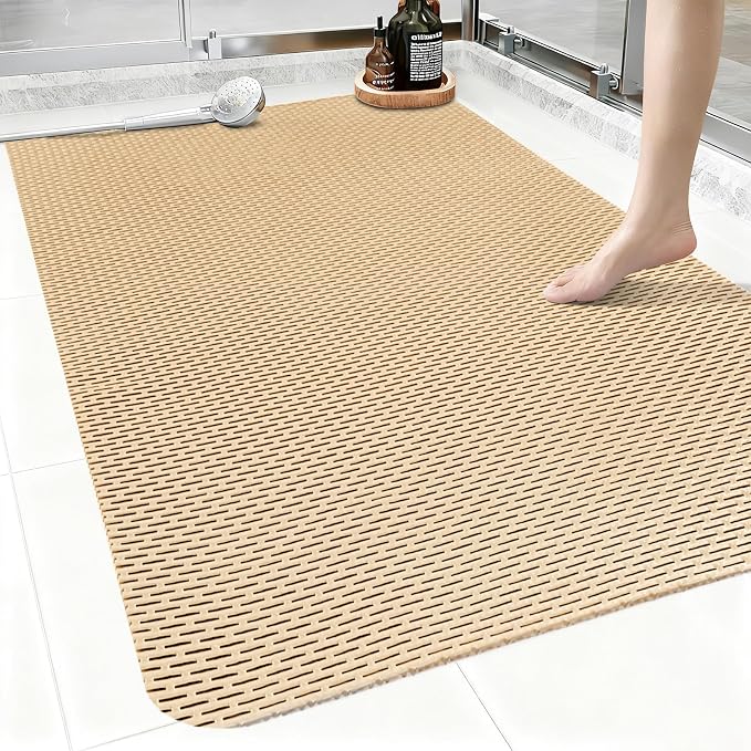 Non Slip Shower Mat: 35"x24" Extra Large Shower Mats by EIVINJE