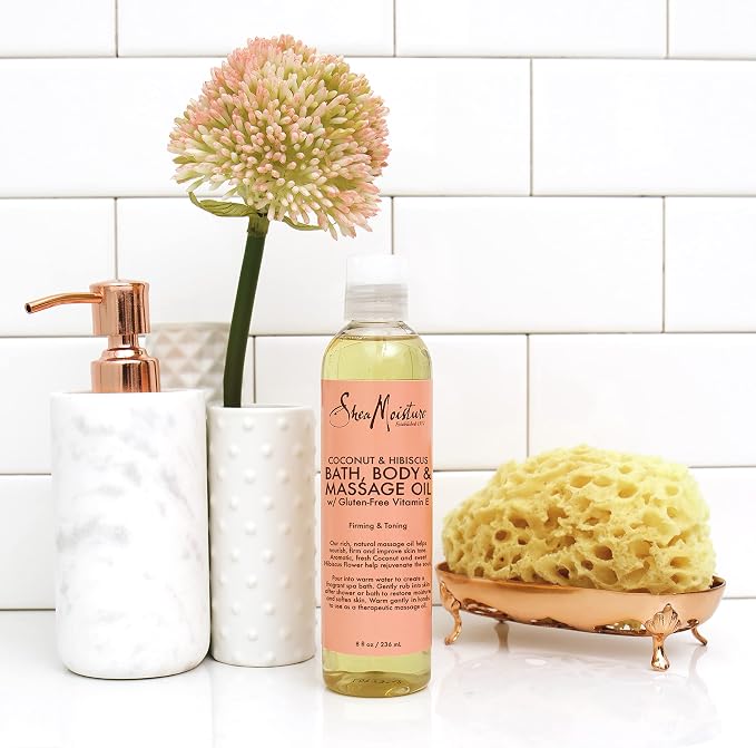 Shea Moisture Coconut & Hibiscus Massage Oil and Body Oil - Image 11
