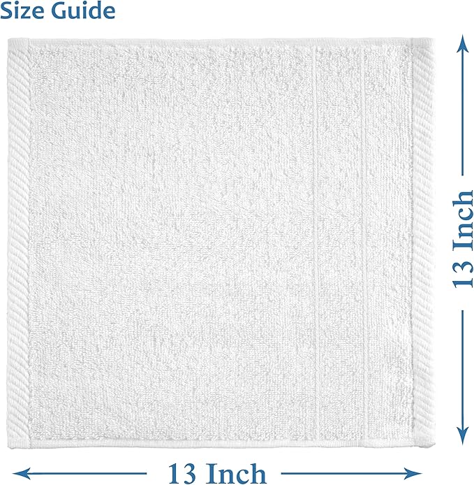 Casa Platino 100% Cotton Washcloths 6 Pack - Image 3