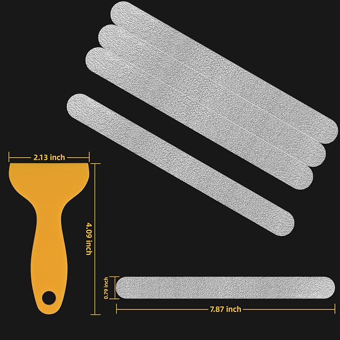 20-Pack Clear Bathtub Stickers Non-Slip, Long-Strip Shower Treads - Image 2
