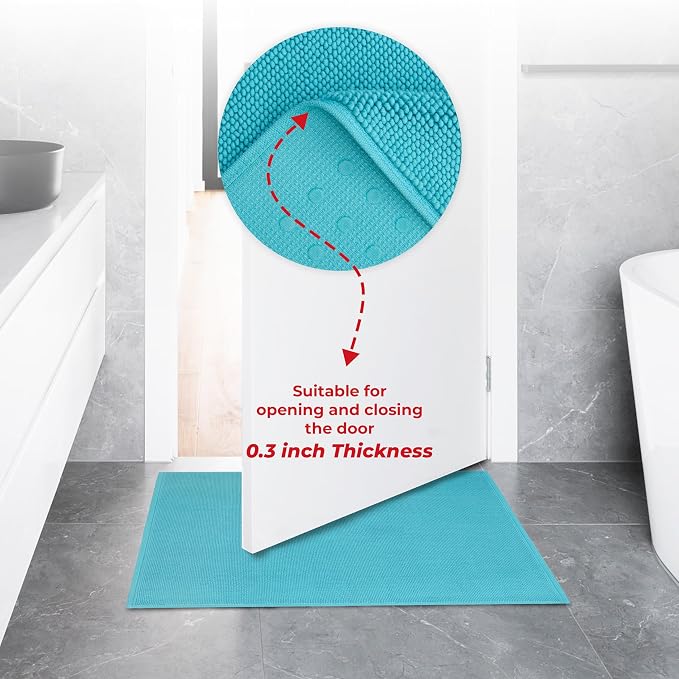 American Soft Linen Bath Rug, 17 in 24 in 100% Cotton Bath Mats Rugs - Image 7