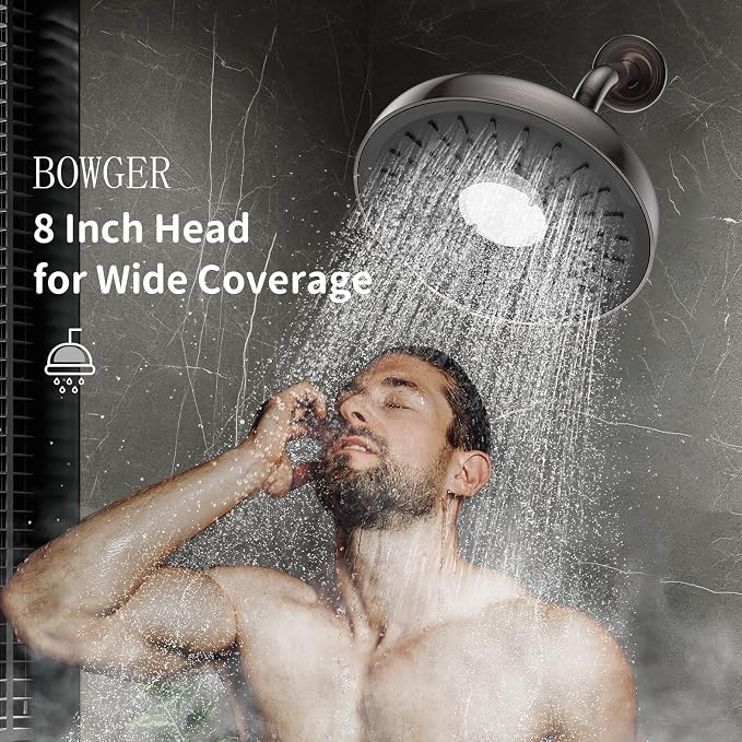 Filtered Shower Head- 8 Inches High Pressure Fixed Rain Showerhead - Image 5