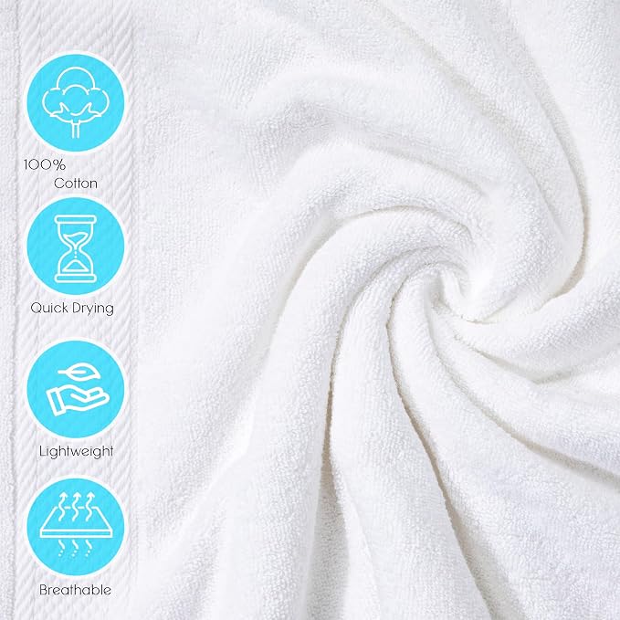 Cloudura Luxury Bath Towels-100% Cotton | Quick Dry | Lightweight | Thick I Good - Image 3