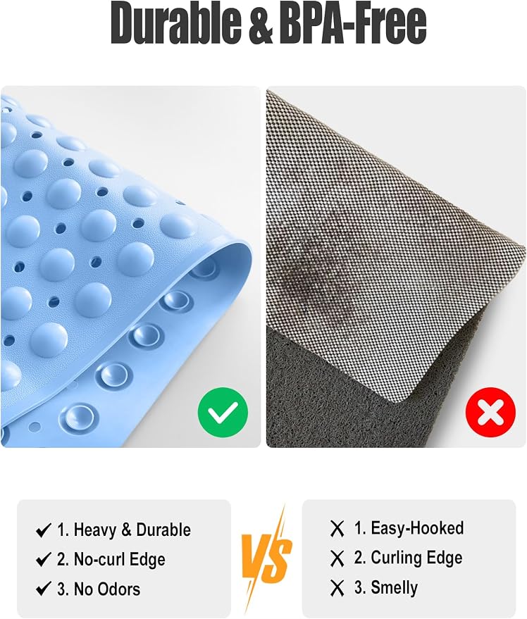 Extra Large Shower Mat, Yonala 47.2 x 31.5 Inch Non Slip Shower Mats - Image 5