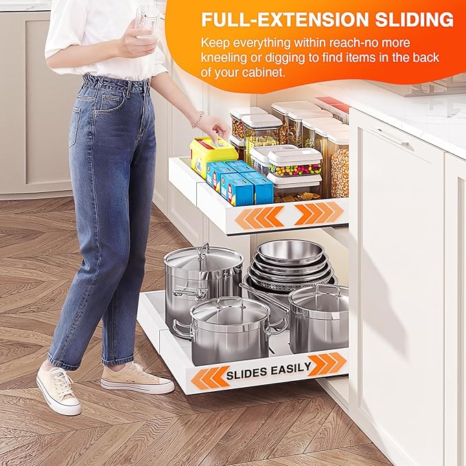 LEGUANG Expandable Pull-Out Cabinet Organizers - Image 2