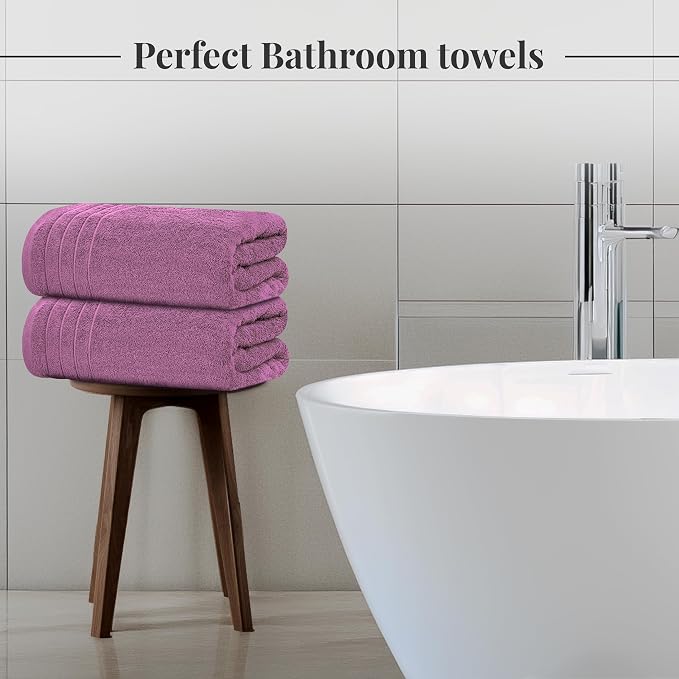 Tens Towels Pack of 4 Extra Large Bath Towels 30 x 60 Inches, 100% Cotton - Image 4