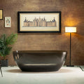 WOODBRIDGE 63" L x 28-3/8" W Transparent Gray Stone Resin Freestanding Soaking by WOODBRIDGE