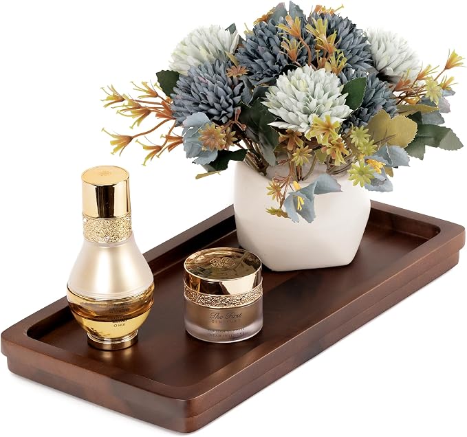 Bathroom Vanity Tray 11.8x5.9in of Acacia Wood by Demigo
