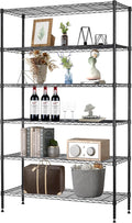 BestOffice | 6-Tier Wire Storage Shelves | 42x16x72 | Black | by BestOffice