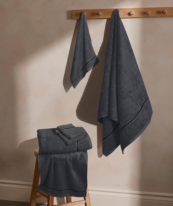 MyOwn Ultra Soft 6 Pack Cotton Towel Set, Contains 2 Bath Towels 28x55 inch - Image 3