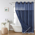 No Hook Extra Long Shower Curtain Set by EACHOPE