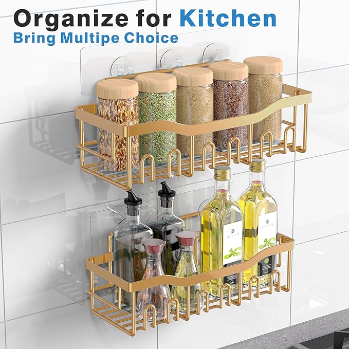 EUDELE Shower Caddy 2 Pack, Adhesive Organizer - Image 7