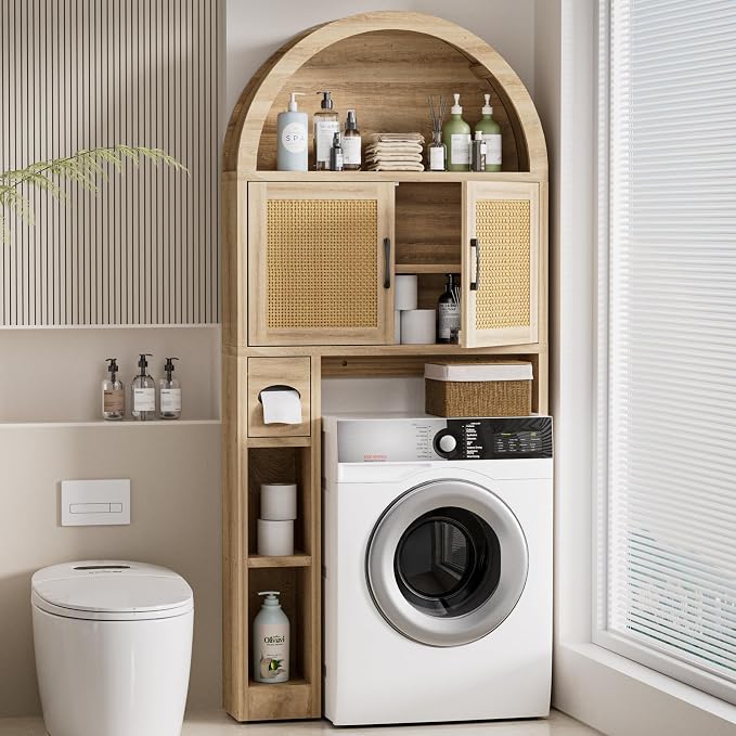 Spurgehom Over The Toilet Storage Cabinet, Bathroom Shelf Organizer Freestanding - Image 8