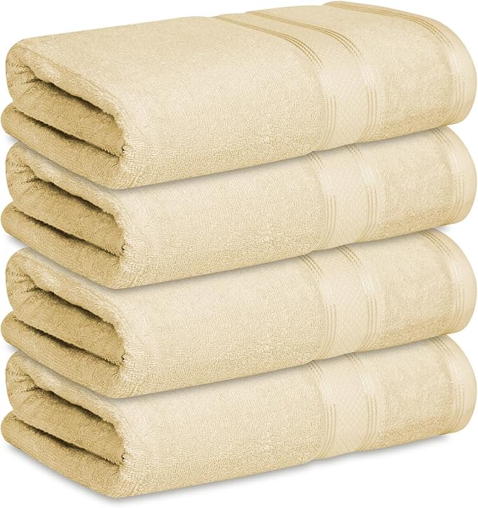 Casa Lino Linen Brown Bath Towels Set of 4 - Image 2