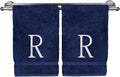 Monogrammed Hand Towel, Personalized Initial Gift, Extra Absorbent 100% Turkish by BareCotton