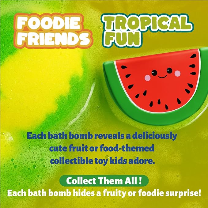 Kids Bath Bombs with Food Toys Inside, 16 Pack Colorful Surprise Bath Fizzies - Image 7