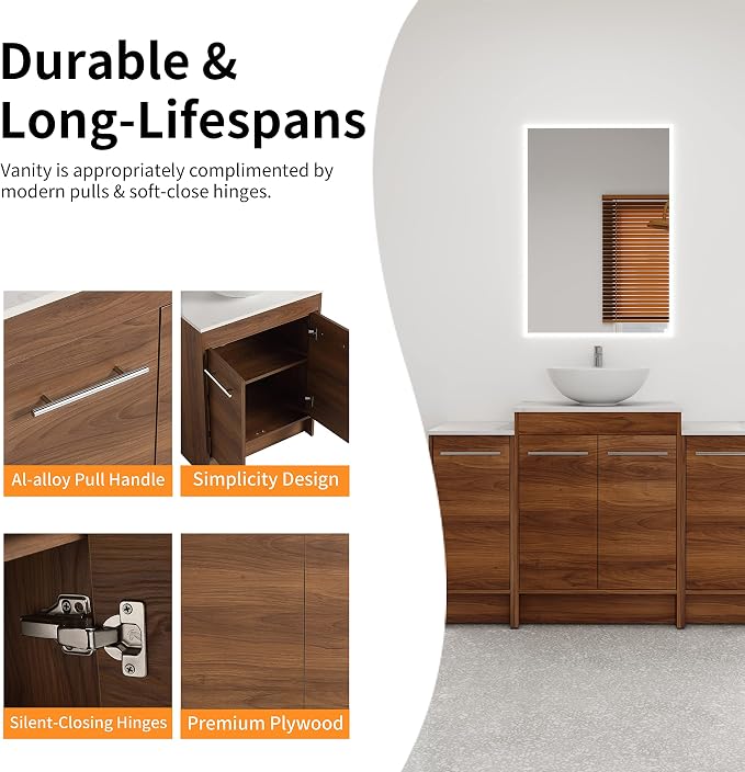 48 Inch Bathroom Vanity with Sink, Mordern Bathroom Vanity, Single Sink - Image 5